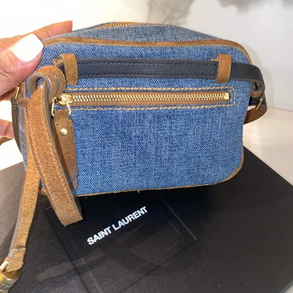 *SOLD*YSL SAINT LAURENT LOU BELTBAG/CROSSBODYDENIM - Picture 8 of 10